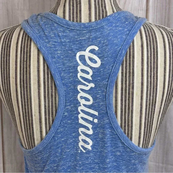 Pressbox Royce Apparel UNC Carolina Tar Heels Razorback Tank Top Blue Gray Sz M - Picture 5 of 8